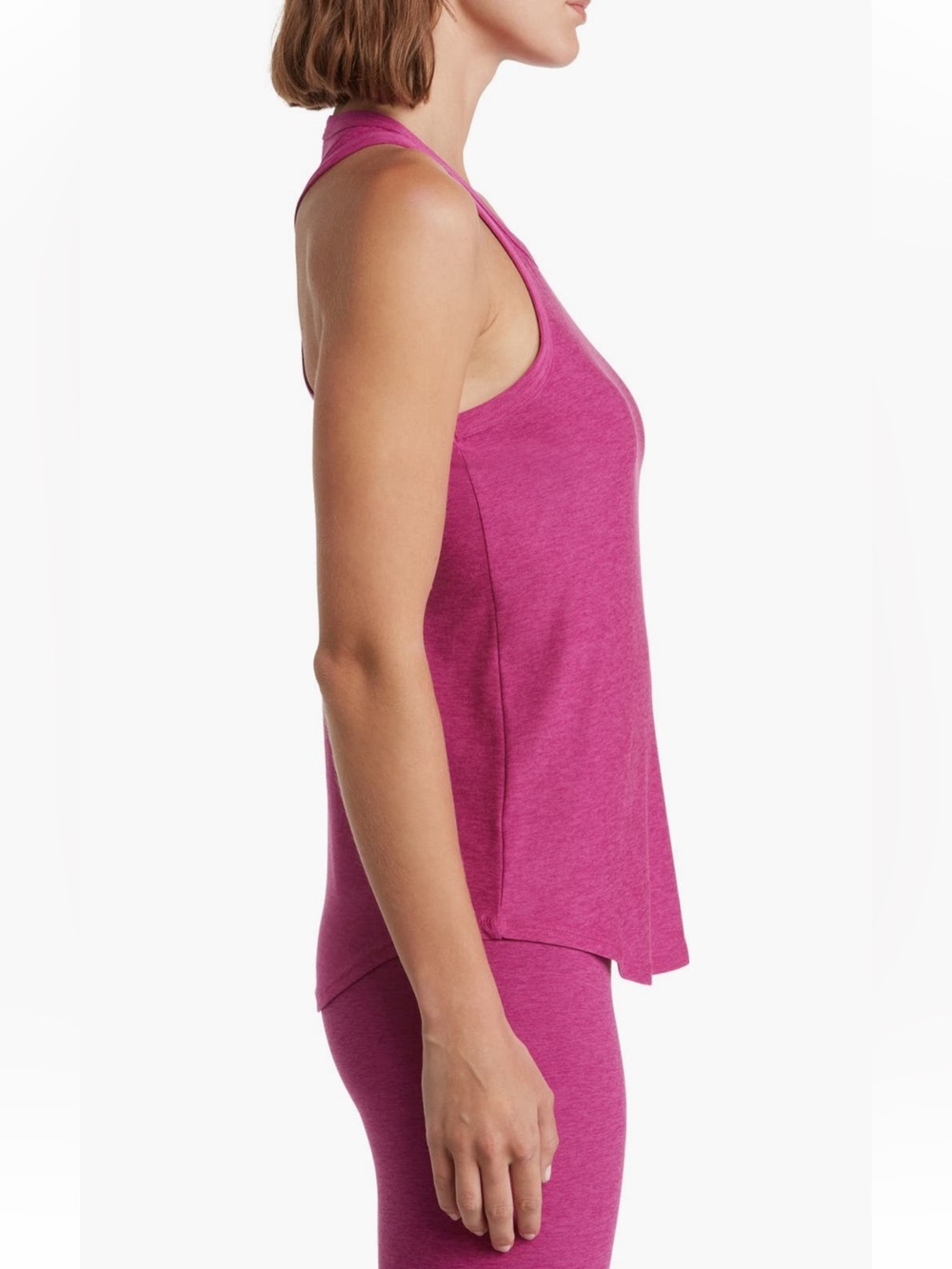 Beyond Yoga Featherweight Keep It Moving Tank in Fuchsia - Picture 3 of 10